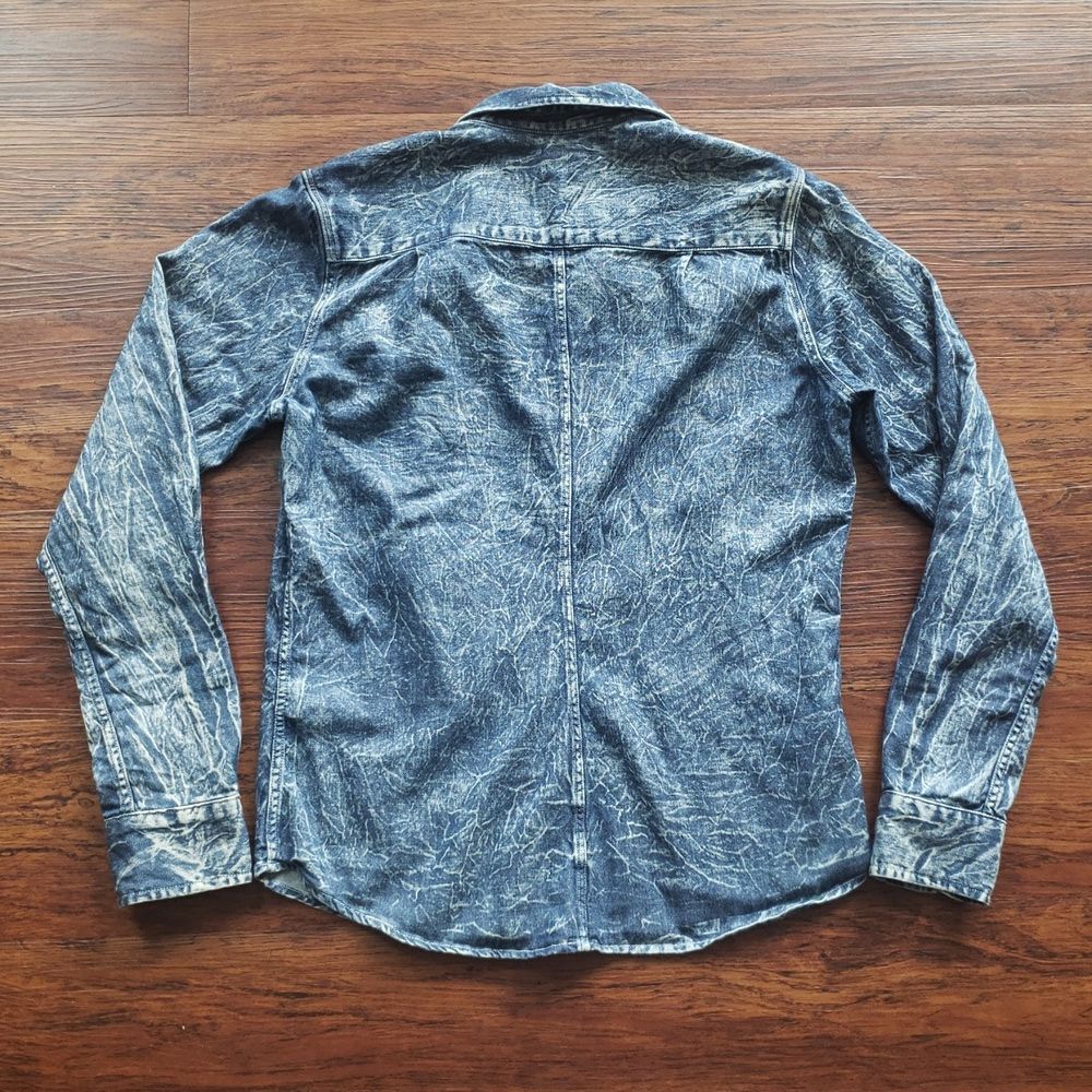 Frank & Eileen Blue Chambray Barry Shirt Size Small Edgy Feminine Cowgirl Rugged - Picture 5 of 5